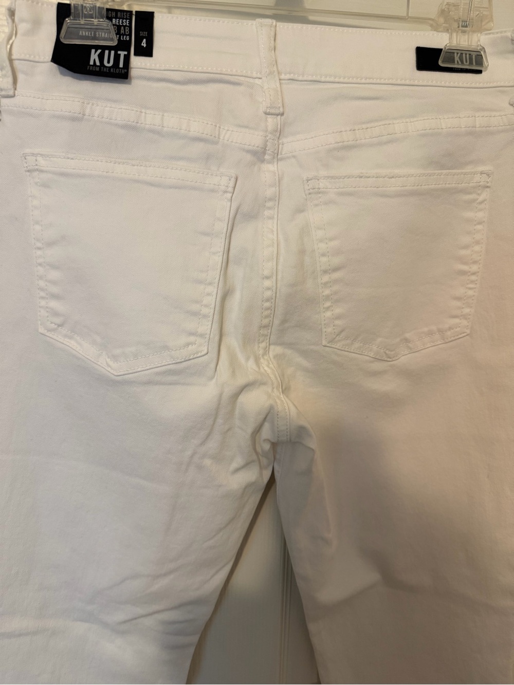 Kut from the Kloth White Distressed Ankle Jeans for Women - Picture 8 of 8